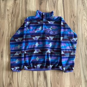 Patagonia Synchilla Fleece in Purple and Blue